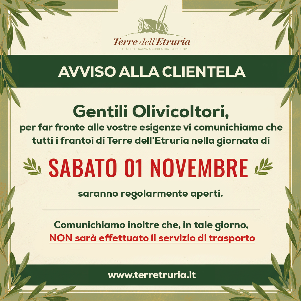 Frantoi aperti 1 novembre